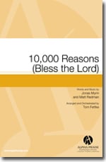 cover 10,000 Reasons SATB choral sheet music cover